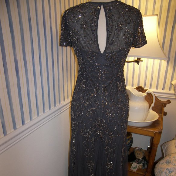 Anthropologie Adrianna Papell Floral Beaded Maxi - Picture 3 of 11